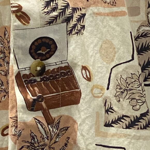 Weekender Traveler Camp Shirt Short Sleeve Button Down Cigar Smoker Print L - Picture 2 of 8